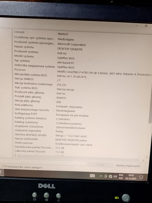 DELL optiplex 9020 - intel core I7-4790