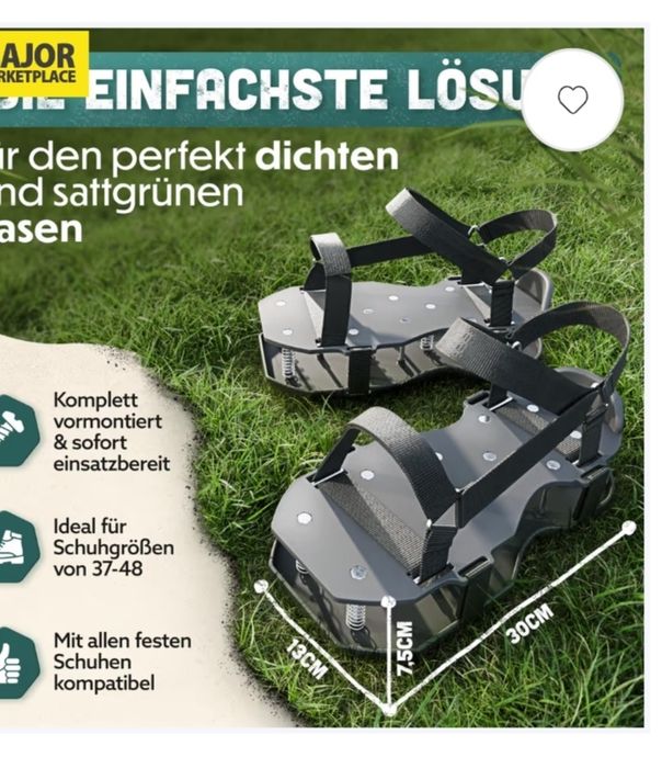 Profesjonalne buty do aeracji trawnika – Wstępnie zmontowane
