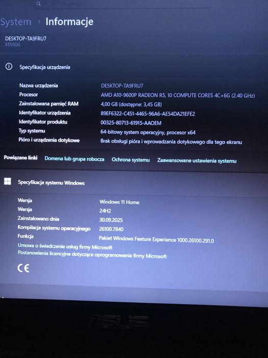 Sprzedam Laptop ASUS