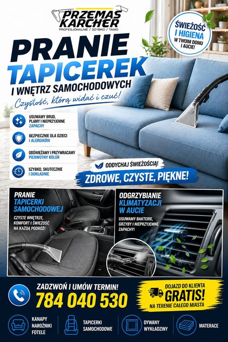 Karcher-Pranie Tapicerek ozonowanie