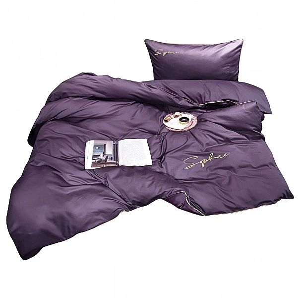 Pościel 140x200/2 części Komplet Mikrofibra z Haftem Areta Lamówka