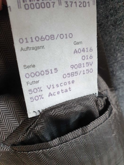 Szara wełniana marynarka premium 100% wełna L męska Franz Buttgen