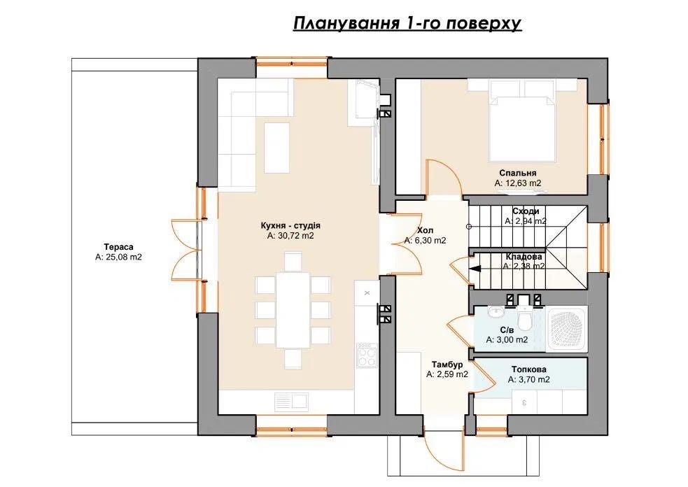 Продаж окремого будинку 130 м² + мансарда, 6 соток, Стоянка 2, Ірпінь