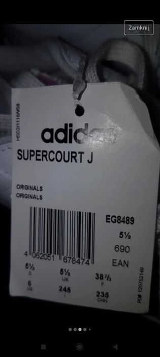 Nowe śliczne oryginalne Adidasy rozm 38 2/3