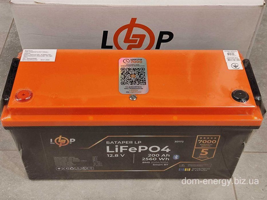 Акумулятор LiFePo4 200 Ah Ач A 12v В Литий-ферум-фосфатный батарея АКБ