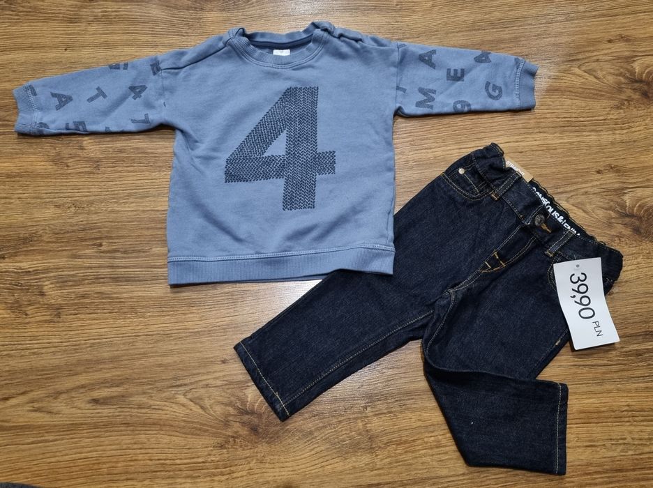 Jeansy chlopięce, bluza h&m