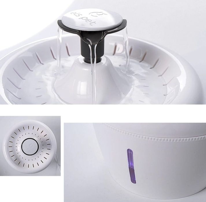 Fonte com 3 saídas água para gatos e cães Bebedouro reservatório 2.5L