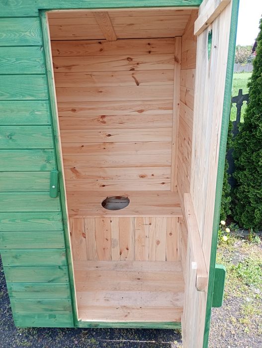 Toaleta przenośna ogrodowa z drewna WC kibelek
