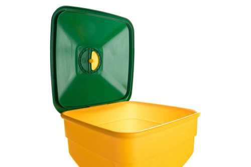 Karmidło automatyczne dla drobiu, duże, 30 l, zielono-żółte, Novital