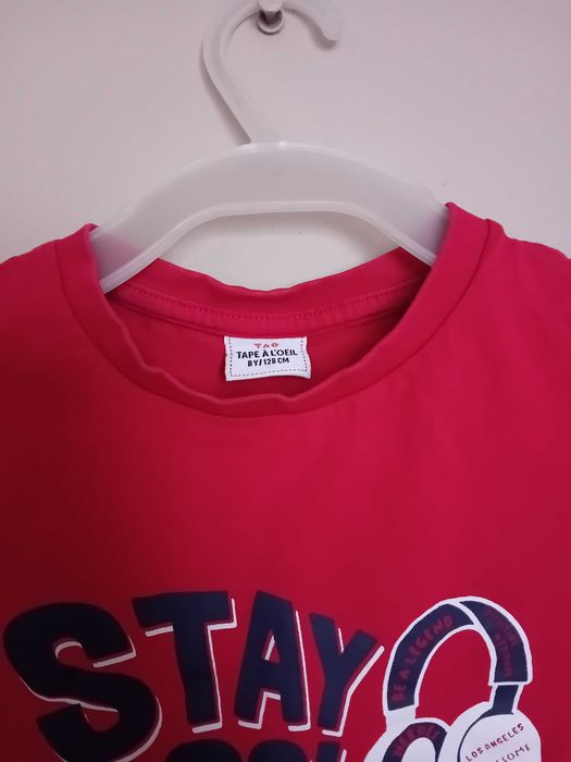 Czerwony t-shirt Tao Tape A L’oeil