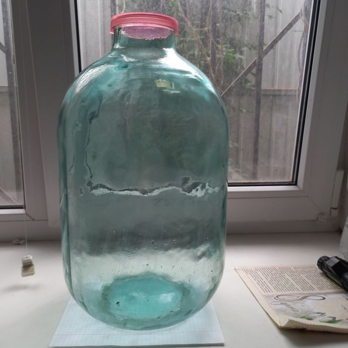 Стеклянный бутыль 10 л под обычную крышку