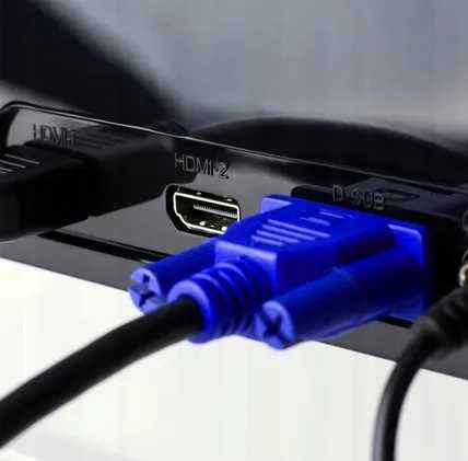 Nowy Monitora Kabel zasilacz przewód VGA-VGA D-SUB FHD 200szt