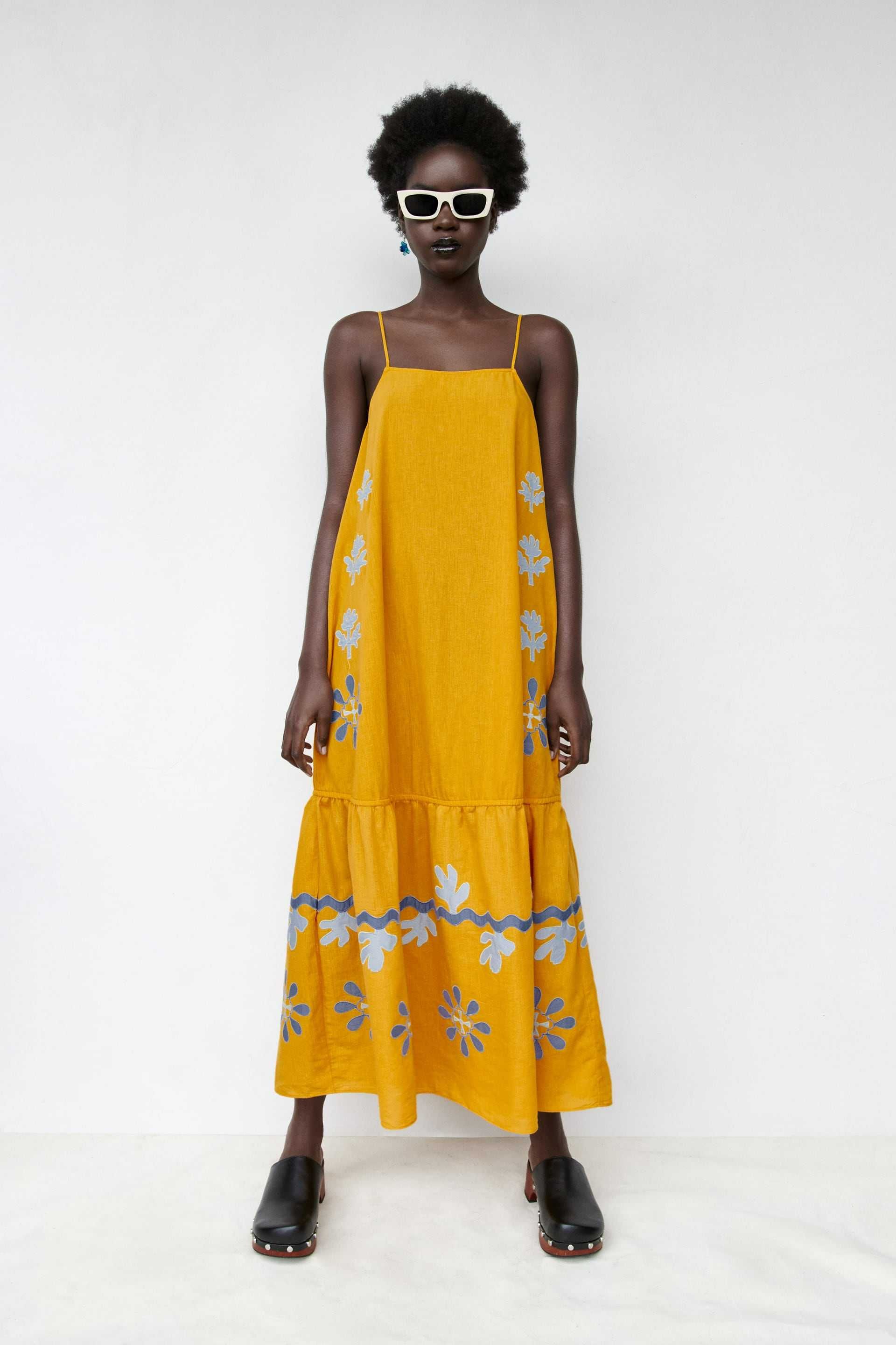 Zara limited edition yellow cheap dress