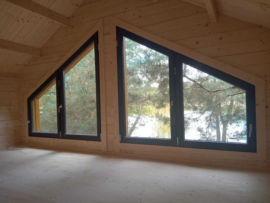 Drewniany domek letniskowy Horyzont 65 + 21 m2 - ROD