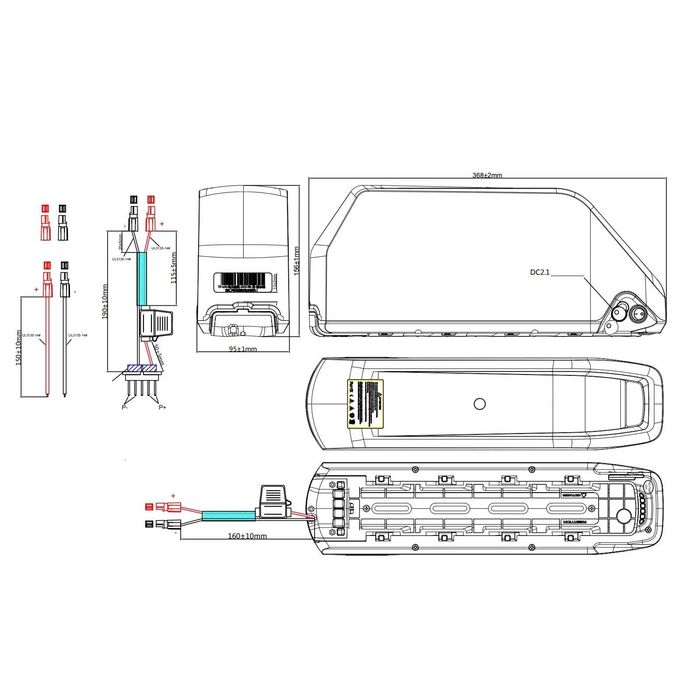 Bateria e-bike 13S5P LG50B/Samsung E50