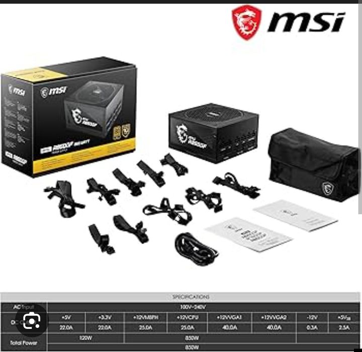Блок питания MSI 850W (MPG A850GF)на гарантии