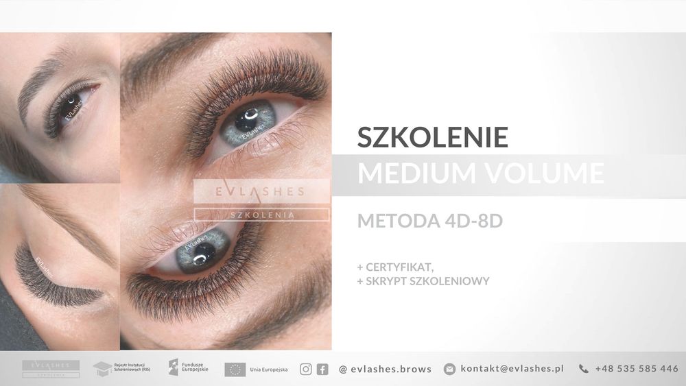 Szkolenie z rzęs 2-5d, 5-10d, 10-20d, light, mega, hiper volume POZNAŃ