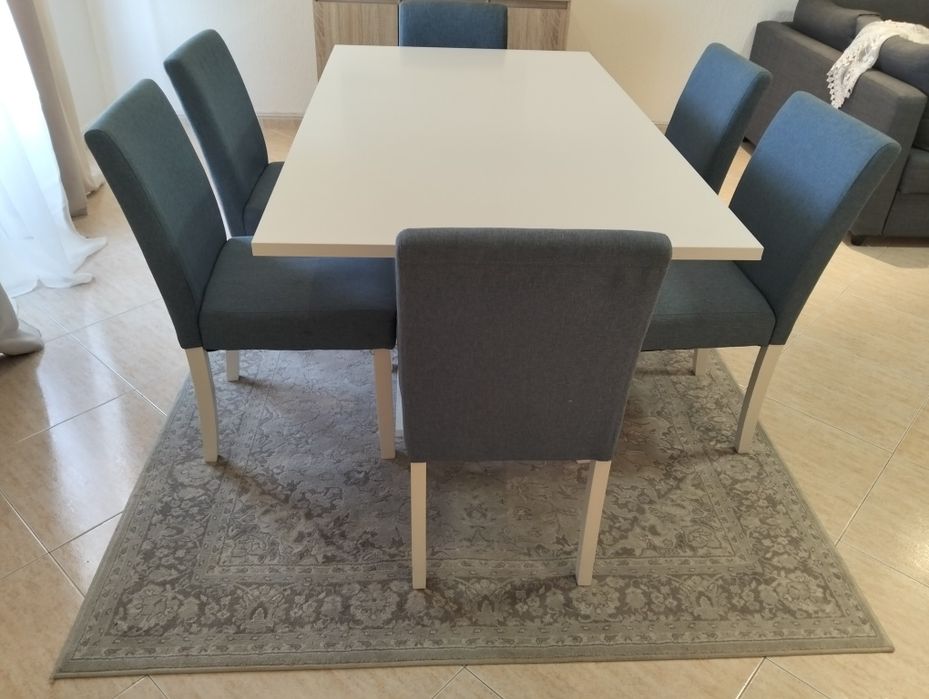 Mesa jantar branca lacada