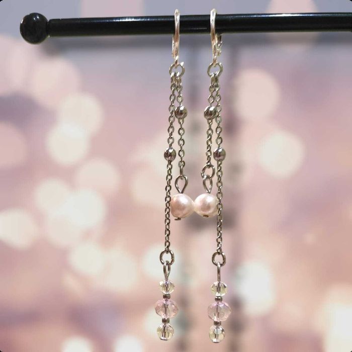 Romantyczne kolczyki z perłami biżuteria kawaii eleganckim minimalizm