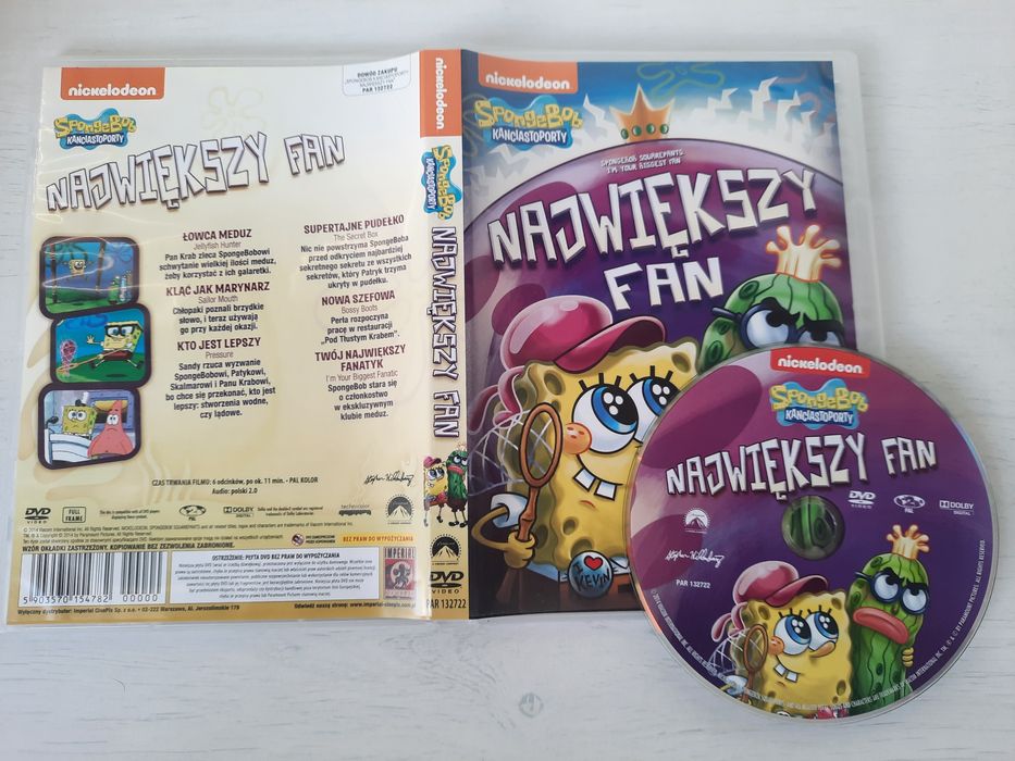 Zestaw 7 filmów Sponge Bob Kanciastoporty DVD