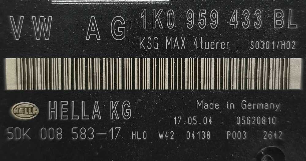 Módulo Eletrónico 1K0959433BL - VW GOLF V