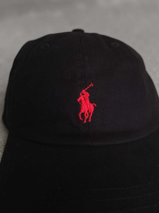 Ralph Lauren Bawełna One Size czarna czapka z daszkiem