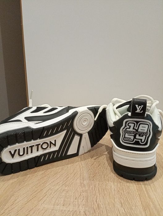 Buty Lv skate czarno białe