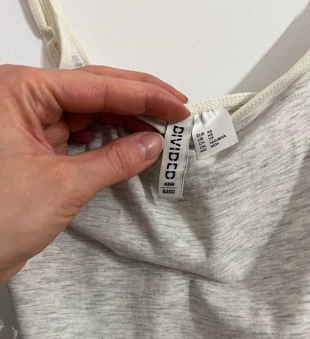 H&M Basic długi top na ramiączkach XS