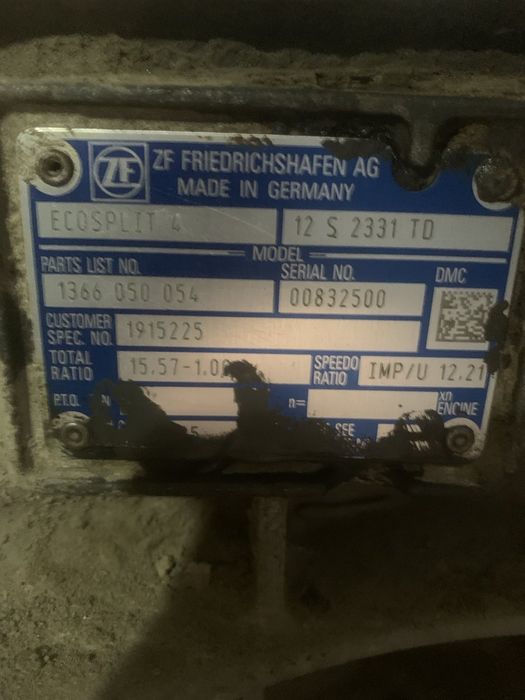 Коробка передач zf 16s2330 12s2331 12s2333 кпп: 2 000