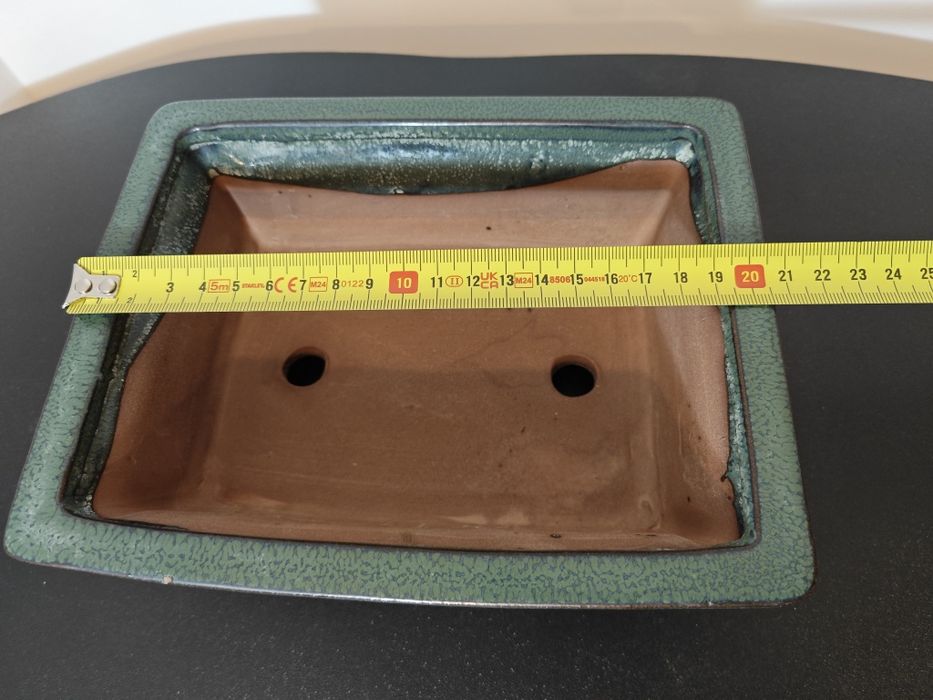 Vaso para bonsai em verde