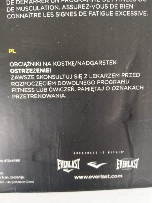 Obciążniki na kostkę lub nadgarstek.