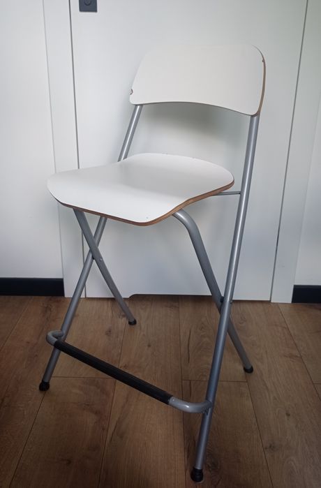 Ikea Franklin Taboret składany biały, hoker
