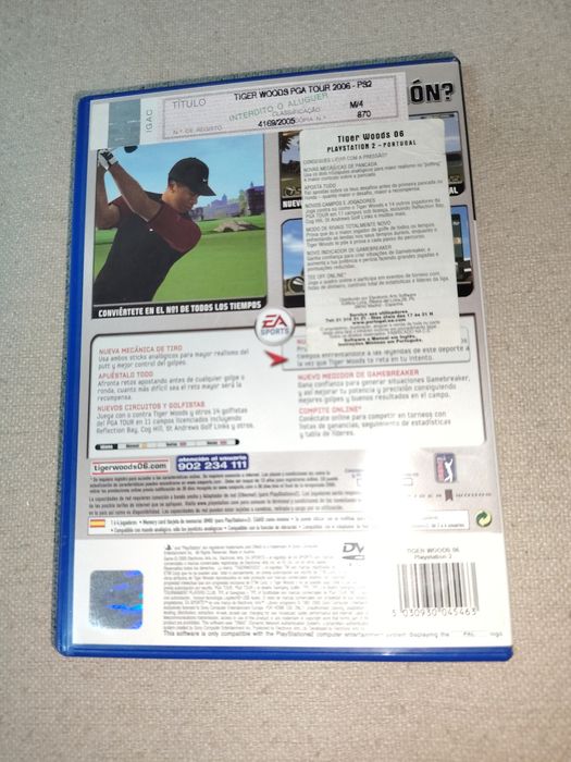 Jogo Playstation 2  do Tiger Wood