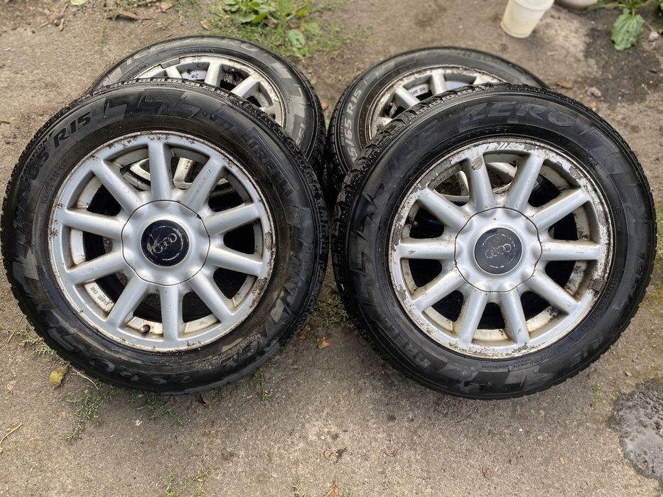 Диски титани р15 Ауді 5/112 з зимовою резиною шипованою