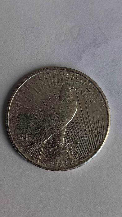 Moeda de dólar, prata 900,de 1923