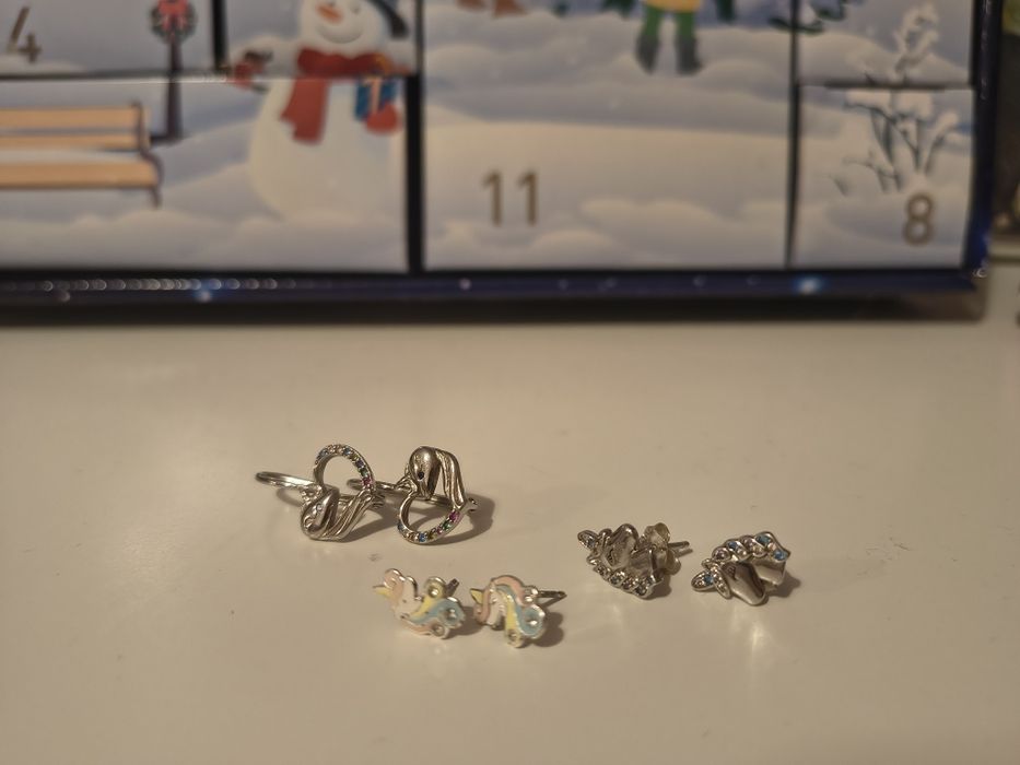 Kolczyki srebrne z jednorożcami