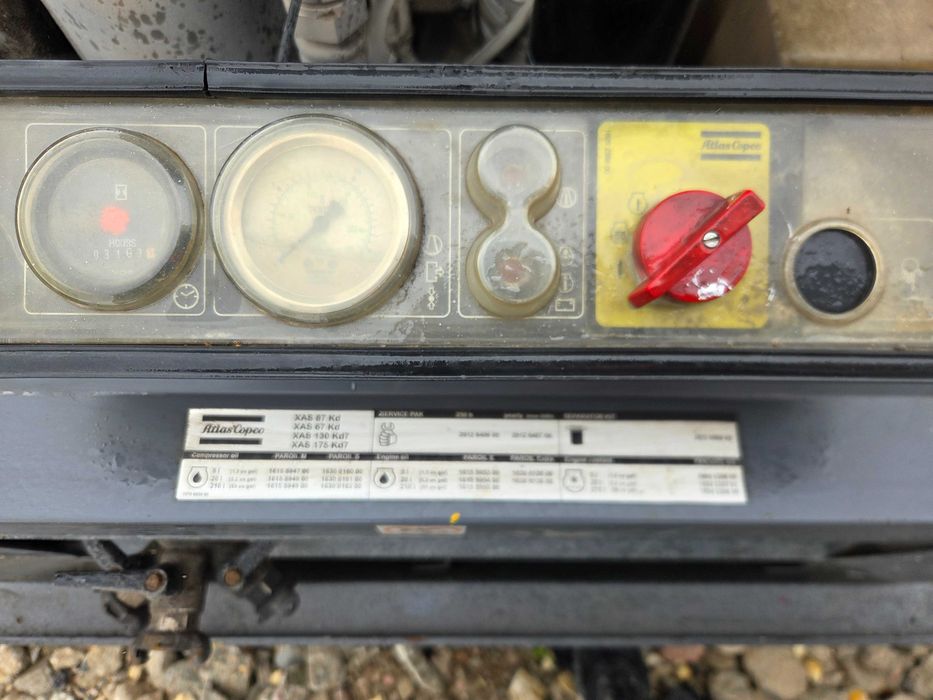 Sprężarka kompresor przewoźny Atlas Copco XAS87KD niezarejestrowana