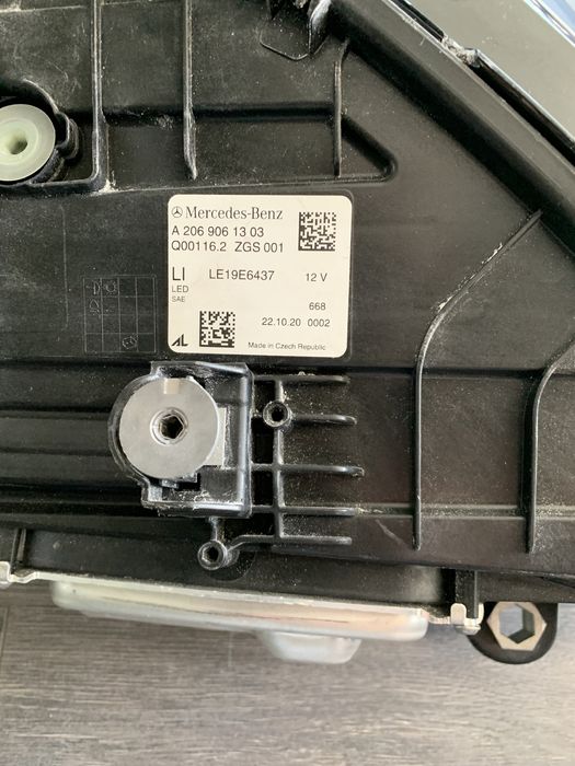 w206 фары левая правая америка европа led