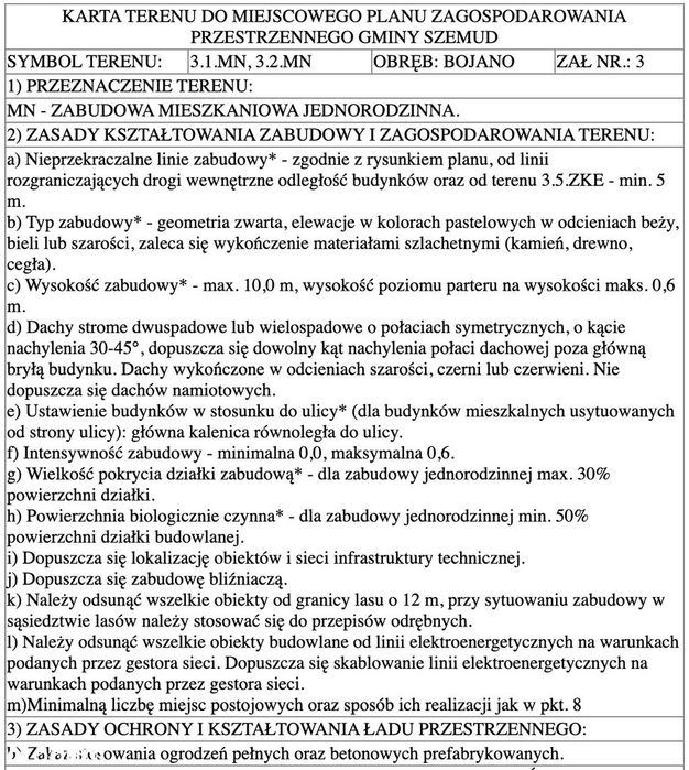 Sprzedam działkę budowalną – BOJANO – ZABUDOWA BLIŹNIACZA - Widok 2