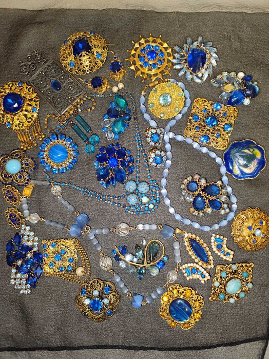 Брошь кольцо Чехия брошка янтарная  бусы сатин СССР браслет Дамаскин