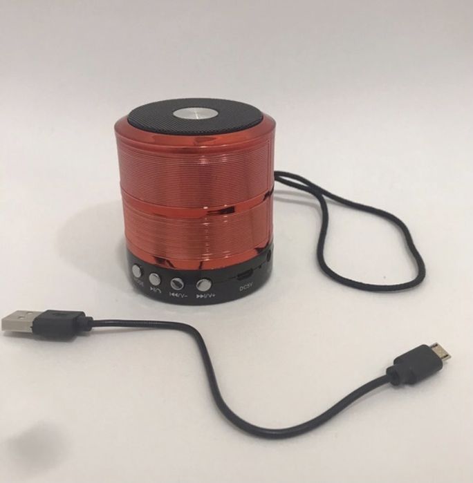Mini coluna Bluetooth portátil – vermelha