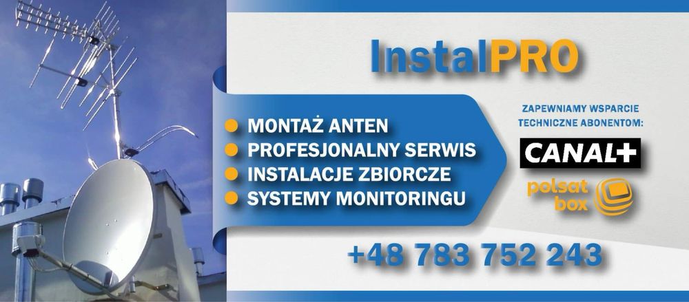 Montaż ustawienie i serwis anten Tv satelitarnej i naziemnej.