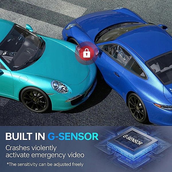 Wideorejestrator Kamera Samochodowa Przodu I Z Tyłu 2,5K Qhd 3,39" Ips