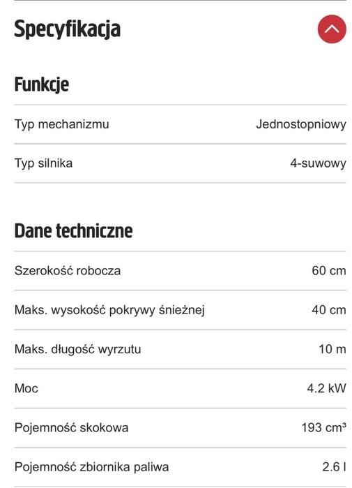 Odśnieżarka nowa