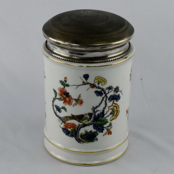 Frasco de farmácia porcelana Vista alegre com tampa em casquinha n2