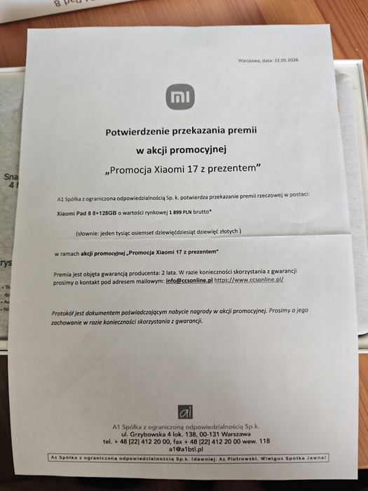 Tablet Xiaomi Pad 8 128 GB