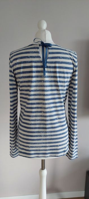 Mustang r.M longsleeve w paski biało-niebieskie