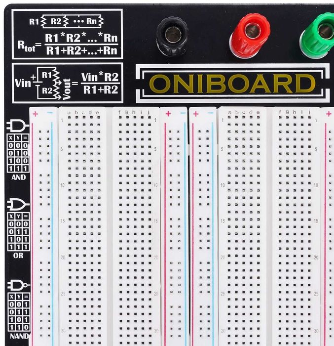 Breadboard com fórmulas embutidas, 1660 pins - NOVOS