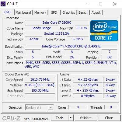 Procesor Intel Core i7-2600K 3,40GHZ LGA 1155
