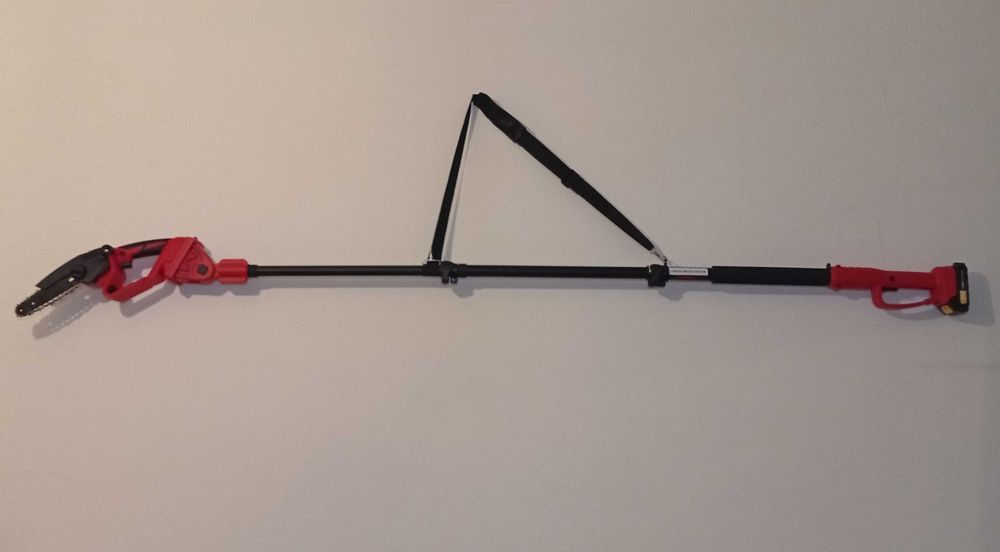 Conjunto serra eletrica e tesoura a bateria com extensão